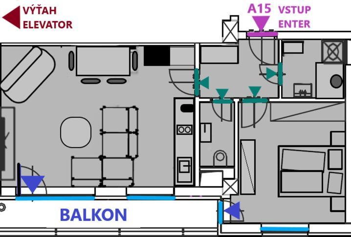 Apartment Mala Praha & Parking In The Garage Жилина Екстериор снимка
